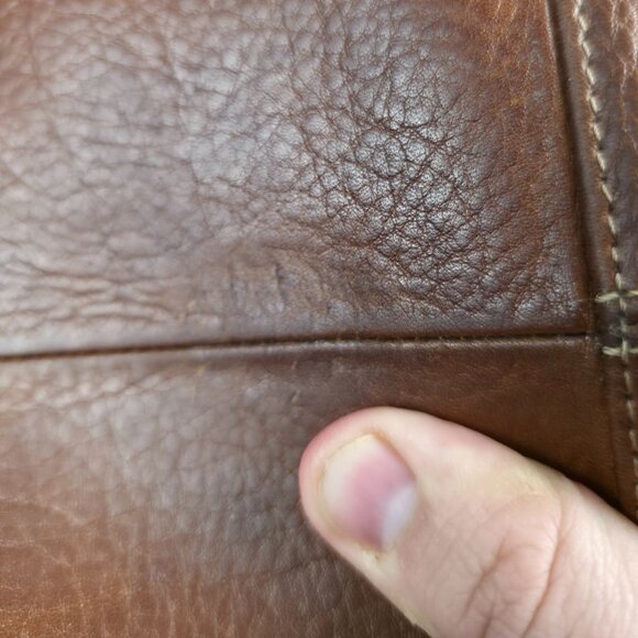 Maddox Satchel Brown Pebbled Leather Convertible Crossbody Bag Vintage Style - Picture 5 of 16